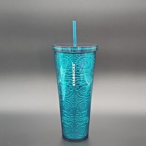 Starbucks Teal Embossed Tumbler